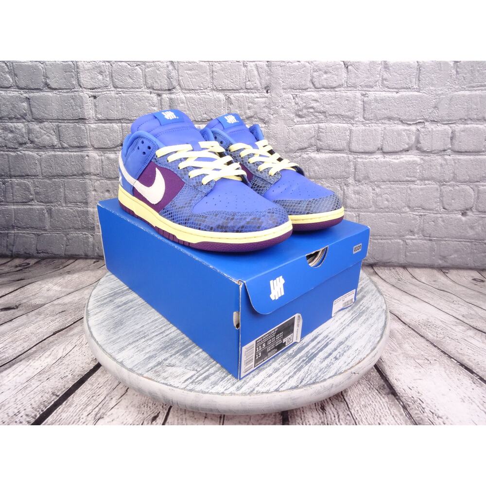 Nike Dunk Low SP Undefeated 5 Signal Blue/White-Night Purple Men 11.5 in Box
